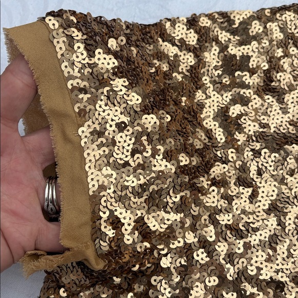 Talbots Gold Sequin Top/ INC scarf - Picture 4 of 6